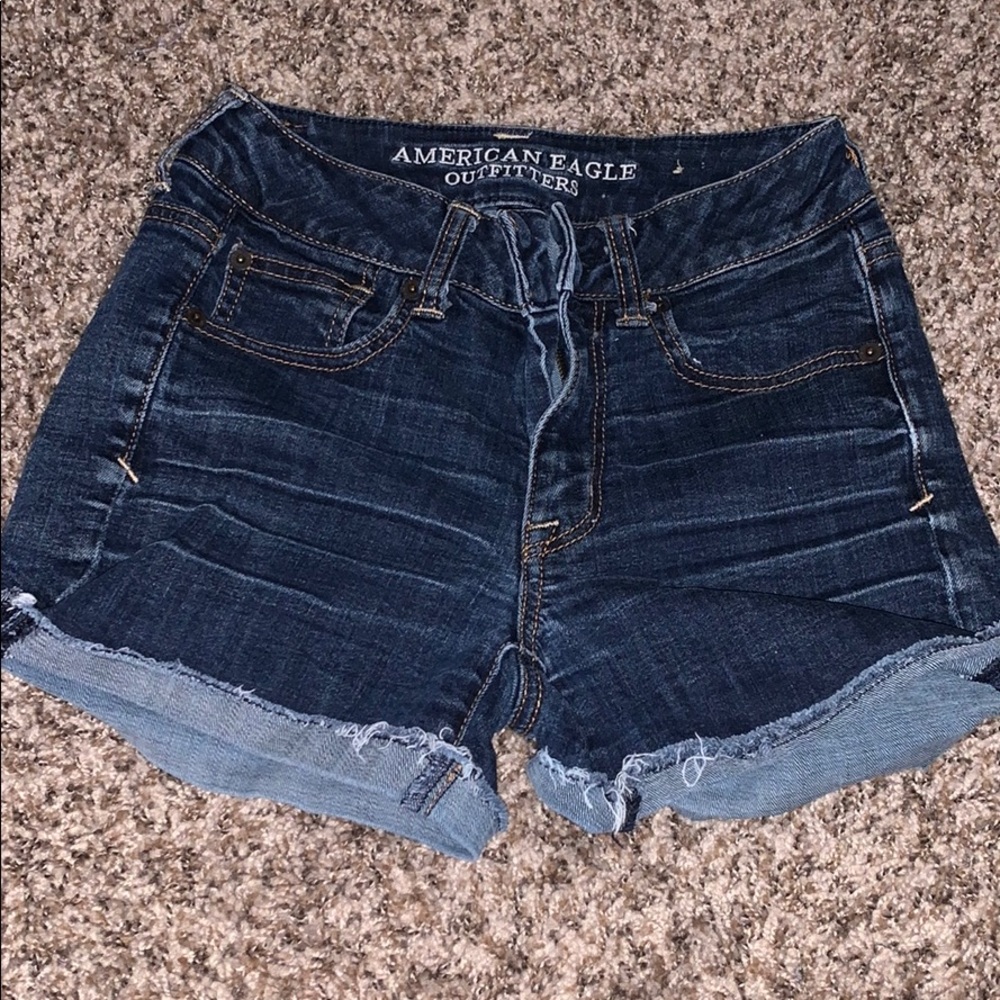 American Eagle high waist stretchy jean shorts